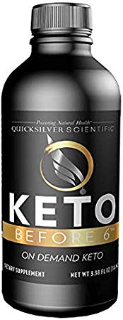 Quicksilver Scientific Keto Before 6 Liquid - Help Fast Track The Body to Keto & Allows You to Stay in Keto (100 ml / 3.38 oz)