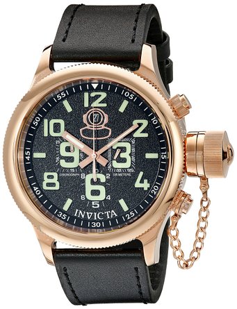 Invicta Men's 7104 Signature Collection Russian Diver 18k Rose Gold-Plated Chronograph W