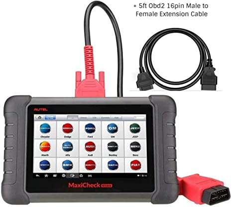 Autel MaxiCheck Maxicom OBD2 Diagnostic Scanner MX808(Advanced MD808 Pro Same MK808) With 5ft Extension Cable Full Systems And Service Functions Oil Reset EPB BMS SAS DPF TPMS Relearn IMMO