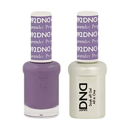 DND Duo 100% Pure Soak Off Gel - All in One - Nail Lacquer and Gel Polish, 0.5Oz / 15ml each - (492 - Lavender Prophet)