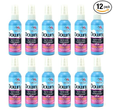 Downy Wrinkle Releaser Plus Light Fresh Scent, Travel Size, 3 Fluid Ounce (Pack Of 12)