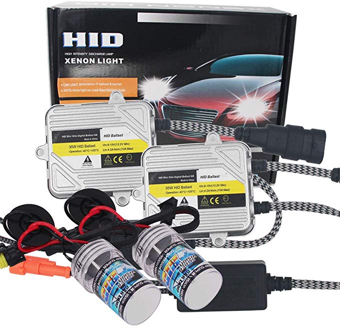 HSUN HID Conversion Kit,With Reliable Ballast Headlight,6000K Xenon White (H7)