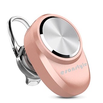 Mini bluetooth headset,Esonstyle Smallest Wireless Invisible Bluetooth Earphone Earbud Headphone Support Hands-free Calling For iPhone Samsung Xiaomi Sony HTC LG and Most Smartphone (rose golden)
