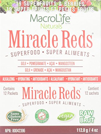 MacroLife Naturals Superfood Miracle Reds, 12 packets - 4 ounces