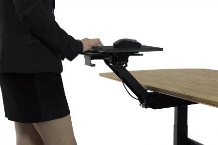 Uncaged Ergonomics Adjustable Under Desk Stand Up Desk Keyboard Drawer/Tray (KT2-b)