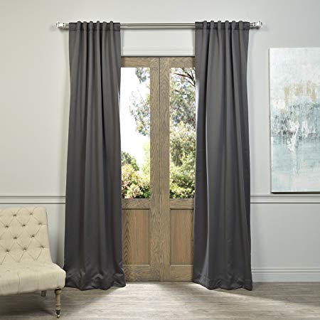 Half Price Drapes BOCH-201403-84 Room Darkening Curtain, Anthracite Grey