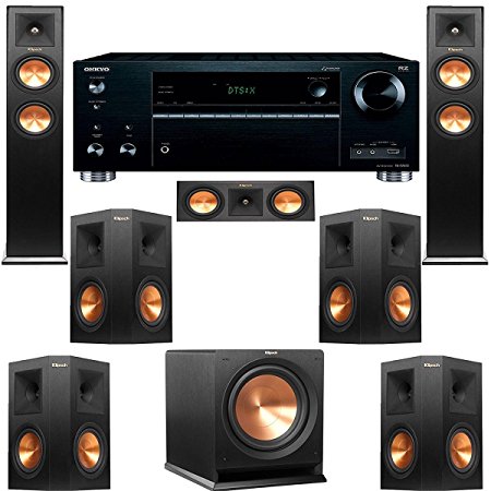 Klipsch RP-250F 7.1 Reference Premiere Home Theater System with Onkyo TX-RZ710 7.2-Ch Network A/V Receiver