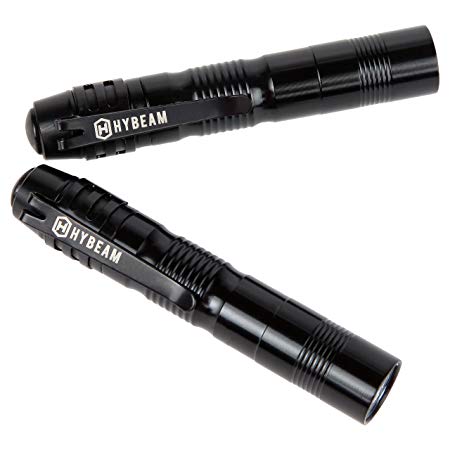 Hybeam MicroLight Pocket-Sized LED Penlight, Pen Light Pack of 2