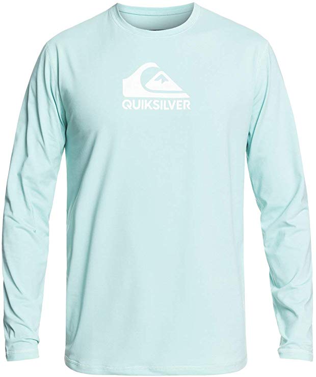 Quiksilver Men's Solid Streak Long Sleeve Rashguard UPF 50  Sun Protection