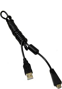 HQRP USB Data Cable Cord Compatible with Sony Cyber-Shot DSC-W560, DSC-W570, DSC-W580 Digital Camera