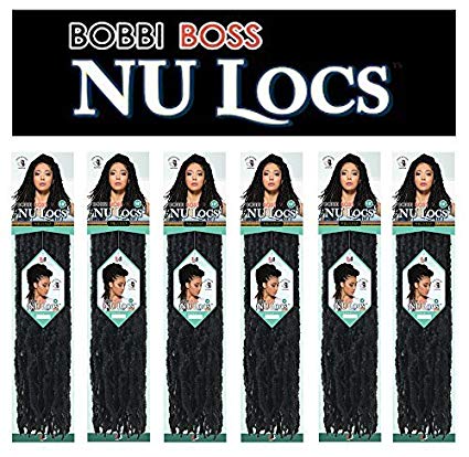 Bobbi Boss 100% Premium Fiber Hair Nu Locs 18" - BNULC-18 (6 Pack / Color #1B)