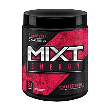 MIXT Energy - Designed for Concentration, Focus, and Hours of Energy Without the Crash (Fruit Punch, 60 Serving)