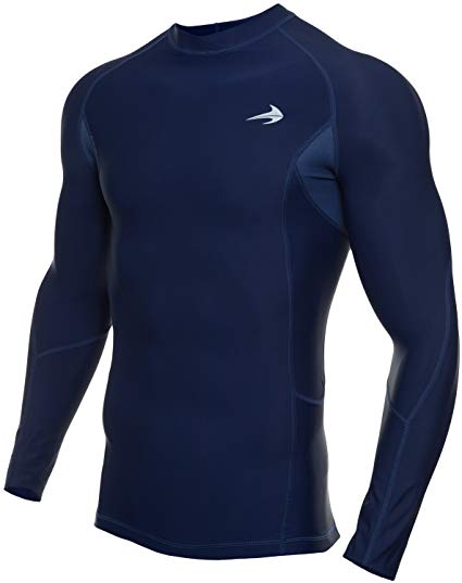 CompressionZ Men's Long Sleeve Compression Shirt - Performance Base Layer for Fitness, Basketball, Gym, Sport Wear - Cool Dry Running Shirt for Muscle Recovery - Winter Thermal Underwear for Men