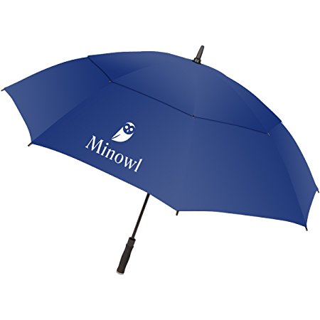 Minowl Golf Umbrella Large 62 Inch Oversize Windproof Waterproof Auto Open