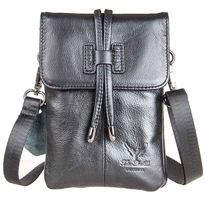 Women Cell Phone Crossbody Purse Premium Leather Travel Shoulder Messenger Bag
