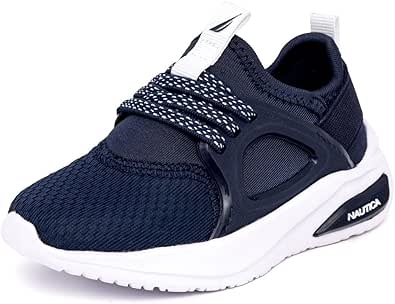 Nautica Kids Athletic Slip-On Sneakers - Comfortable Bungee Running Shoes for Boys and Girls - Stylish and Supportive Footwear for Active Kids (Big Kid/Little Kid/Toddler)