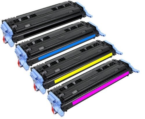 GLB ©High Quality HP 124A, Q6000A Q6001A Q6002A Q6003A Toner Cartridges 4 Color Set(Black, Cyan, Magenta, Yellow) Professionally Remanufactured in USA for HP Color LaserJet 1600, 2600, 2600n, 2600dn, 2605, 2605dn, 2605dtn CM1015MFP CM1017mfp Series Printe