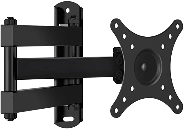 TV Wall Bracket, Swivels Tilts Extends Rotates TV Wall Mount for 10-35 inch TVs up to 20KG, Max VESA 100X100mm