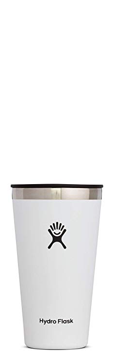 Hydro Flask 16 oz Tumbler Cup - Stainless Steel & Vacuum Insulated - Press-In Lid - White