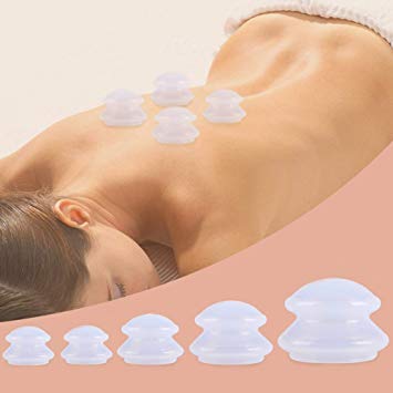 Cupping Therapy Set, Aibeau 5 Pcs Anti Cellulite Cups, Silicone Vacuum Massage Kit Body/Face Anti Cellulite Vacuum Therapy Cups Home Spa Health Care