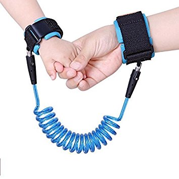 Kids Anti Lost Wrist Link Safety Velcro Wrist Link for Toddlers（Blue）
