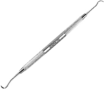 Professional Dental Tartar Scraper Tool - Dental Pick, Double Ended Tartar Remover for Teeth, Plaque Remover, Tooth Scraper (6 Inch, Silver, 1)