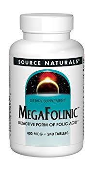 Source Naturals MegaFolinic 800mcg - 240 Tablets