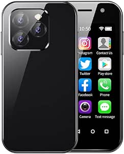 Mini 4G Smartphone Unlocked, 3.0 Inch Dual Sim Quad Core Mini Phone Premium Child Phone Small Phone Student Pocket Cellphone, 3 32GB (Black)