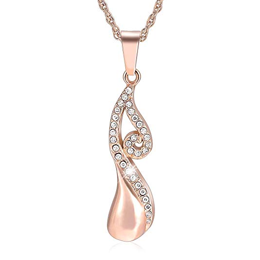 Cremation Jewelry for Ashes Stainless Steel Crystal Teardrop Urn Necklace for Ashes Pendant Memorial Keepsake Ash Jewelry Urn Jewelry for Women Girl