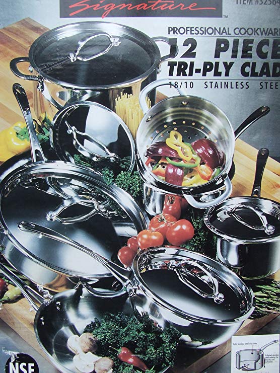 Kirkland 12 pc. Tri-Ply Clad Stainless Steel Cookware Set