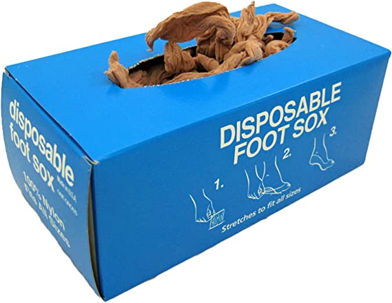 Disposable Tri- Sox Foot Sox, Tan- 1 Gross, 144 pcs