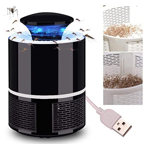 BELIONERA® Electronic Led Mosquito Killer Lamps USB Powered UV LED Light Super Trap Mosquito Killer Machine for Home Insect Killer Eco-Friendly Electric Mosquito Trap Device (Black/White)