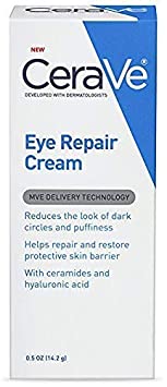 CeraVe Eye Repair Cream | 0.5 Ounce | Eye Cream for Dark Circles and Puffiness | Fragrance Free
