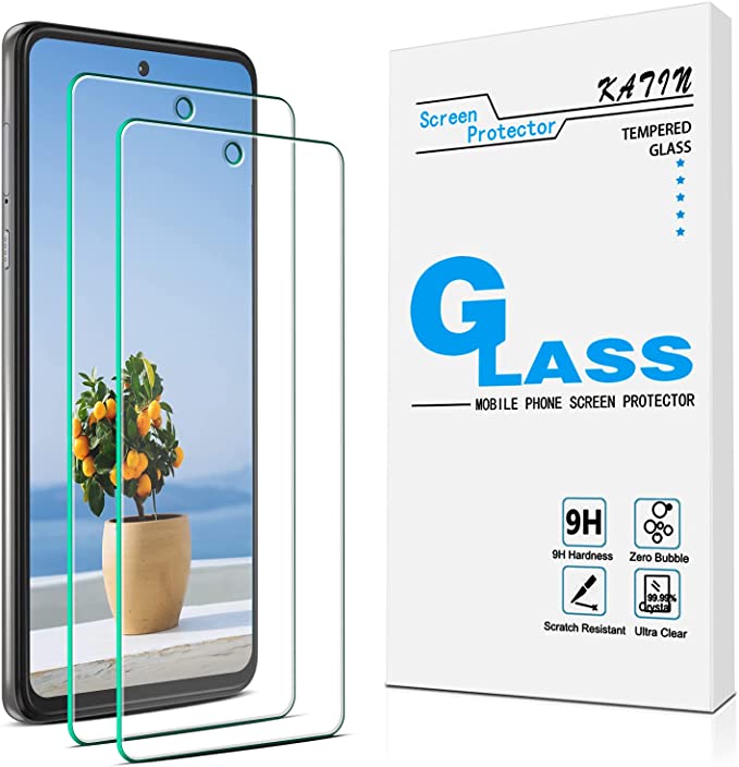 [2-Pack] KATIN Tempered Glass For Moto One 5G Ace, Moto G 5G Screen Protector Anti Scratch, Bubble Free, 9H Hardness, Easy to Install, Case Friendly