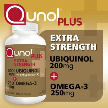Qunol Plus Extra Strength Ubiquinol 90 Softgels