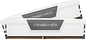 CORSAIR VENGEANCE DDR5 RAM 32GB (2x16GB) 5200MHz CL40 Intel XMP iCUE Compatible Computer Memory - White (CMK32GX5M2B5200C40W)