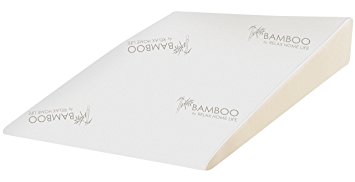 Relax Home Life - Foam Bed Wedge Bamboo Pillow With 1.5" Memory Foam Topper and Stay Cool Removable Cover (30.5"W X 33"L x 7.5"H)