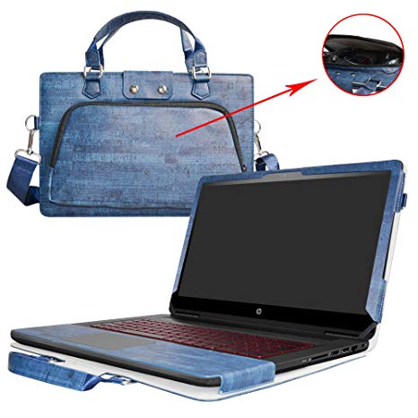 Inspiron 17 i5767 i5765 Case,2 in 1 Accurately Designed Protective PU Leather Cover   Portable Carrying Bag for 17.3" Dell Inspiron 17 5000 Series 5767 5765 Laptop,Blue