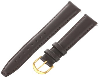 Voguestrap TX48318BN Allstrap 18mm Brown Regular-Length Padded Genuine Calf Watchband