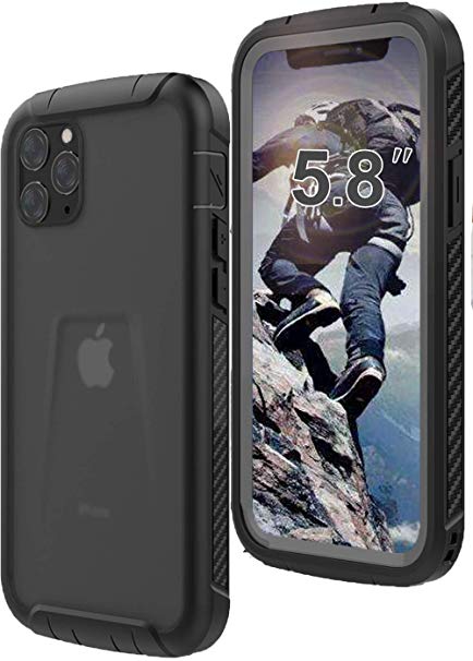YOGRE Business Cell Phone Case for iPhone 11 Pro, Shockproof DropProof DustProof Phone Cases with Built-in Anti-Scratch Screen Protector for iPhone 11 Pro （5.8 Inch Black 2019）