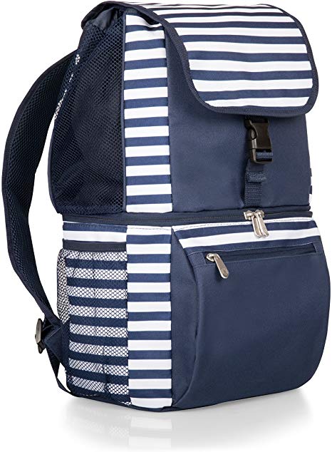 ONIVA - a Picnic Time Brand Zuma Insulated Cooler Backpack, Navy/White Stripes