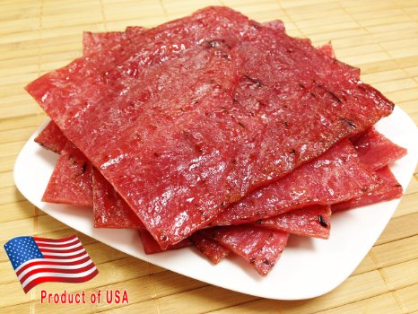 Made to Order Fire-Grilled Oriental Pork Jerky Snack (aka Singapore Bak Kwa), Original Flavor, 1 pound size - "2013 Handmade Gift" by Los Angeles Times