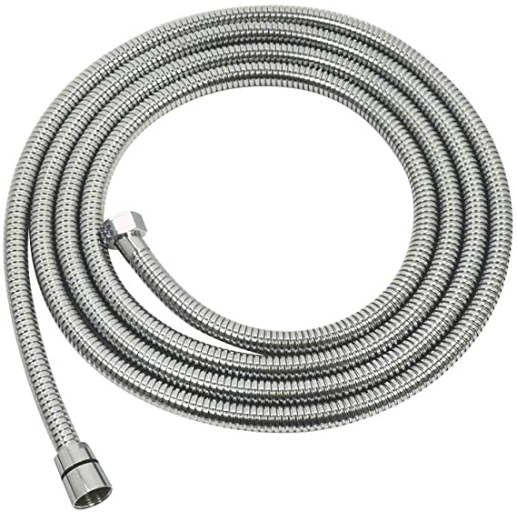PHASAT 118-Inch Extra Long Shower Hose Replacement Stainless Steel Handheld Shower Hose Indoor Outdoor Chrome