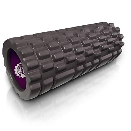 Planet Fitness Muscle Massager Foam Roller for Deep Tissue Massage, Back, Trigger Point Therapy, Purple or Grey, 13 or 18 Inches