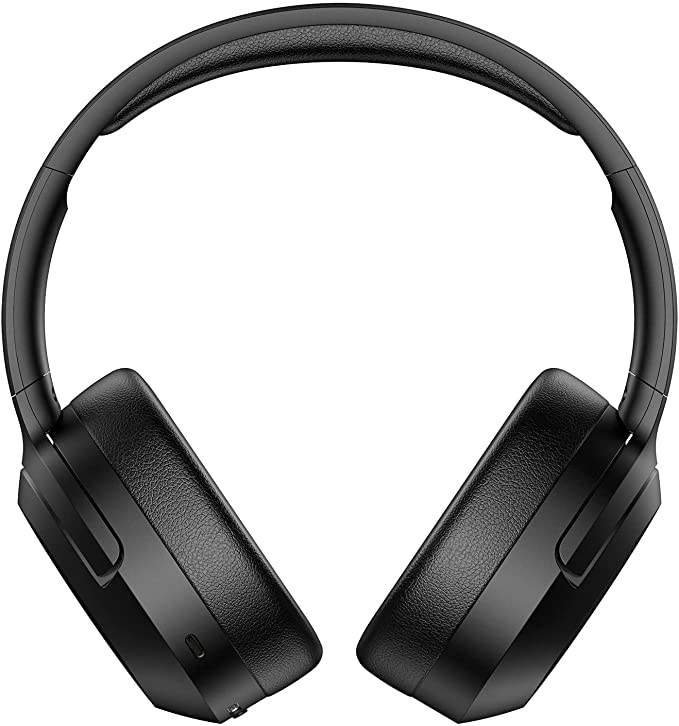 EDIFIER Bluetooth Headphones with Active Noise Cancelling, 49H Playtime Wireless Bluetooth Headset with Deep Bass Hi-Res Audio, Lightweight,Comfortable Ear Cups, for Travel, Home Office,W820NB,Black