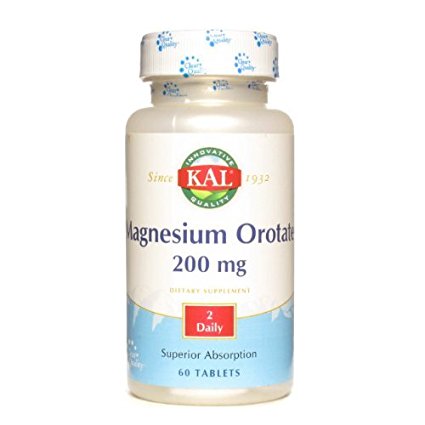 KAL - Magnesium Orotate, 200 mg, 60 tablets