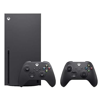 Microsoft Xbox Series X 1TB SSD Gaming Console - Additional Black Controller, 8X Cores Zen 2 CPU, 12 TFLOPS. RDNA 2 GPU, 16GB. DDR6 RAM, Up to 120 FPS, 8K HDR, 4K UHD Blu-Ray