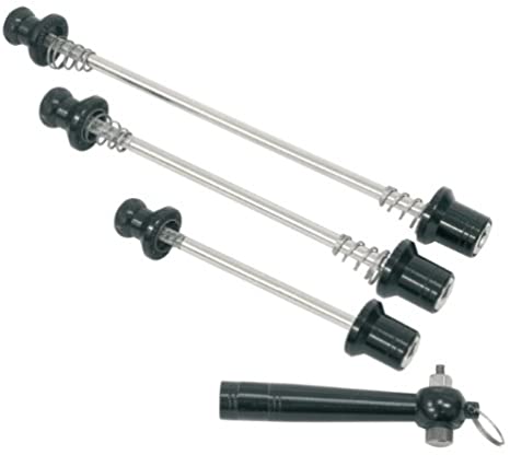 ETC Front Rear and Seat Post Skewer Set Triple Tool Locking - Black