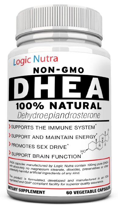 DHEA 100 mg Maximum Strength Supplement - Look & Feel Younger - Balance Hormone Levels For Men & Women - 60 Vegetable Capsules Guaranteed To Work Or Your Money Back, No Questions Asked!