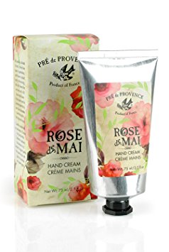 Pre de Provence Hand Cream or Lotion to Soothe, Soften, and Hydrate with Shea Butter, Vitamin E, Olive Oil, & Botanical Rose Blend Fragrance (2.5 fl oz) - Rose De Mai